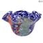 Bowl Centerpiece Rainbow - Blue - Original Murano Glass OMG