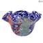 Centre de Table Bowl Arc-en-ciel - Bleu - Verre de Murano Original OMG