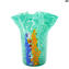 Vase Rainbow - Vert - Verre de Murano Original OMG