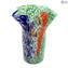 Vase Regenbogen - Grün - Original Murano Glas OMG