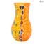 Vase Flasche Regenbogen - Orange - Original Murano Glas OMG