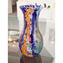 Vase Flasche Regenbogen - Blau - Original Murano Glas OMG