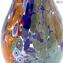 Vase Bouteille Arc-en-ciel - Bleu - Verre de Murano Original OMG