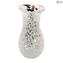 Vase Bouteille Arc-en-ciel - Blanc - Verre de Murano Original OMG