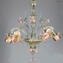 Venetian Chandelier Rosetto Pink Gold 24kt - Original Murano Glass