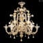 Venezianischer Kronleuchter Rezzonico Golden King - All Gold 24kt - Original Murano Glass OMG