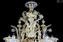 Araña veneciana Rezzonico Golden King - Todo oro 24kt - Cristal de Murano original OMG