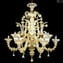 Araña veneciana Rezzonico Golden King - Todo oro 24kt - Cristal de Murano original OMG