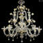 Venezianischer Kronleuchter Rezzonico Golden King - Details in Gold 24kt - Original Murano Glass OMG