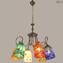 Spicy - Lámpara colgante 6 luces - Cristal de Murano original OMG