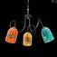 Spicy - Lampe à suspension 3 lumières - Verre de Murano original OMG