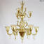 Venetian Chandelier Corvo Topaz 6+3 lights  - Murano Glass 