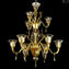 Venetian Chandelier Corvo Topaz 6+3 lights  - Murano Glass 