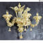 Luminária de parede Golden King Rezzonico - Vidro Murano Original - 3 luzes