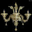 Wandleuchte Golden King Rezzonico - Original Muranoglas - 3 Lichter