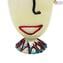 Musana Vase White - Hommage an Picasso - Original Murano Glass OMG