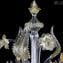 Table Lamp Flambeau - Gold and Crystal Floral - Murano Glass - 5 light