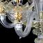 Table Lamp Flambeau - Gold and Crystal Floral - Murano Glass - 5 light