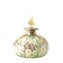 Frasco oval de perfume - Millefiori rosa e folha de ouro - Vidro de Murano original OMG