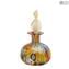 Botella de aroma ovalada - Arlecchino Gold - Cristal de Murano original OMG