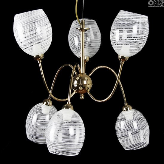 Elegant Vertical Stripes - Murano Glass Set