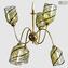 Twister Lampe - Hängelampe 6 Lichter - Original Murano Glas