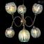 Lampe Vénus - Lampe suspendue 6 lumières - Verre de Murano original