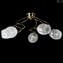 Lámpara de techo estilo Deco - 5 luces - Cristal de Murano original