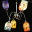 Harmony Silver Chandelier - Hanging Lamp 6 lights - Original Murano Glass