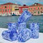 6 Bicchieri Murrine - Blue - Vetro Originale di Murano