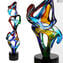 Multicolor Infinite - Abstrait - Sculpture en verre de Murano