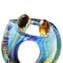 Love Dance Hug - vidrio de calcedonia - Vidrio de Murano original Omg