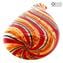 Red Twister - Florero de filigrana - Cristal de Murano original OMG