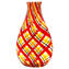 Red Twister - Filigree Vase -  Original Murano Glass OMG 