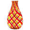 Red Twister - Florero de filigrana - Cristal de Murano original OMG