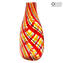 Twister Rosso - Vaso in Filigrana - Vetro di Murano Originale OMG 