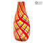 Red Twister - Filigree Vase -  Original Murano Glass OMG 