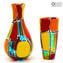 Vaso Puzzle Conico - Multicolor - Vetro di Murano Originale OMG