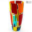 Vaso Puzzle Conico - Multicolor - Vetro di Murano Originale OMG