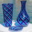 Vase Ampoule Bleu Cannes - Verre Original Murano OMG