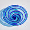 Piatto con Canne blu in vetro di Murano originale soffiato