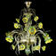 ثريا فينيسية زهور عباد الشمس مع عصافير - زجاج مورانو الأصلي