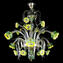 Araña Veneciana Girasoles con gorriones - Cristal de Murano original