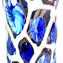 Blumengarten - Blau Weiß - Geblasene Vase - Original Murano Glas OMG®