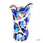 Jardin floral - Bleu Blanc - Vase Soufflé - Verre Original de Murano OMG®