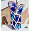 Floral garden -  Blue White - Blown Vase - Original Murano Glass OMG®