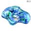 Deep Blue - Centro de mesa Bowl Sombrero - Cristal de Murano original