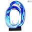 Blue Waves - Sculpture - Original Murano Glass OMG