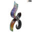 더블 리본 - 칼세도니 조각 - 오리지널 Murano Glass OMG