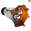 Geranium Amber - Vase - Murano Glass Millefiori and Silver 